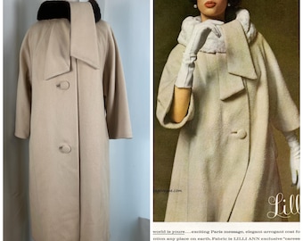 Lilli Ann 50s 60s Green Fur Felt & Wool Drop Waist Coat - Etsy
