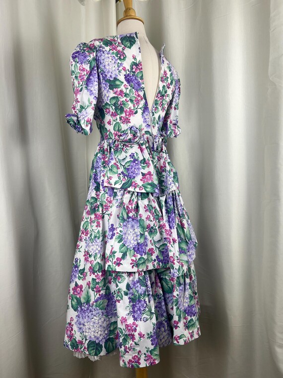 1980s Floral Dress, 1980s Day Dress, 1980s Pink Dress, 1980s Summer Dress, 1980s Spring Dress, 80s Dress, 80s Pink Dress, 1980s Cute Dress View 6