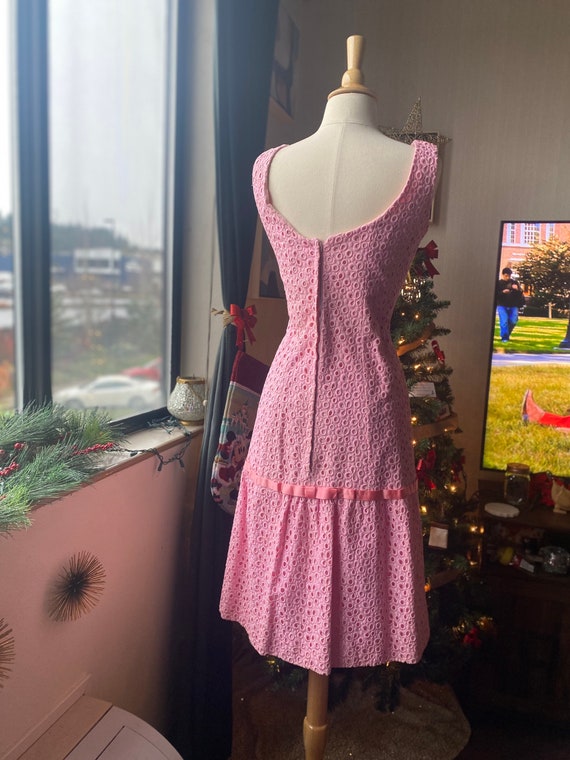 1960s Barbie Pink Eyelet Dress - image 4