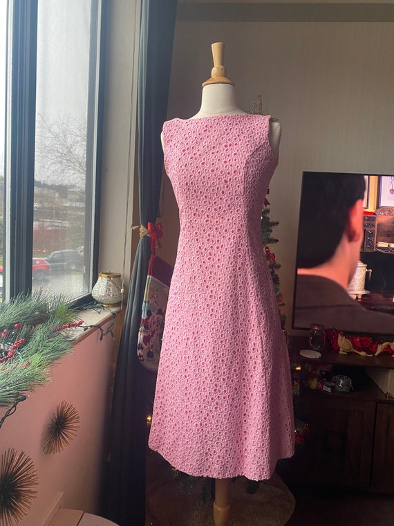 1960s Barbie Pink Eyelet Dress - image 3