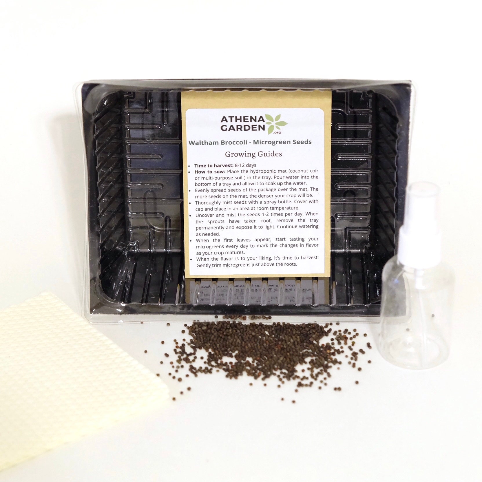 Microgreen Growing Kits - Beet, Cabbage,Radish, Clover, Pea, Broccoli, Kohlrabi