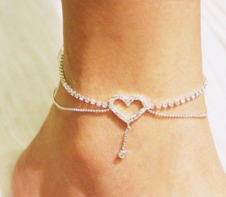 Heart Ankle Bracelet Heart Anklets for Women Gold Ankle Etsy Australia