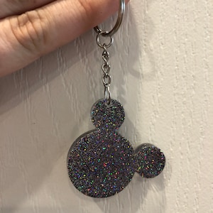 Holographic Mickey Mouse Disney Keychain