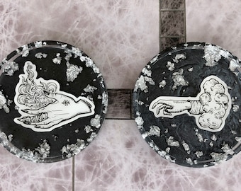 Dark Goth Resin Coasters