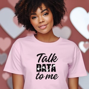 Talk Data to Me Heavy Cotton Unisex Tee, Clever design, premium comfort, ethical fashion, Stats Shirt, Data Enthusiast, Sustainable Style