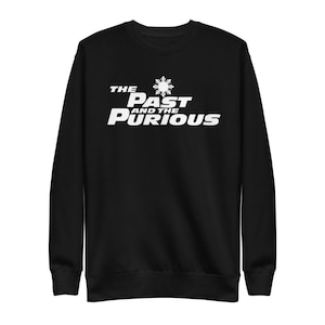 May include: Black sweatshirt with white text that reads "The Past and the Furious" with a stylised Philippine flag symbol.