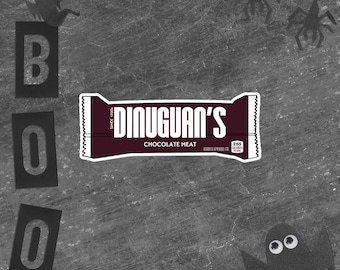 Dinuguan Chocolate Meat Sticker Bubble-Free - Funny Filipino - Pinoy - Pinay - Phillippines - Filipino American - Candy Bar Parody