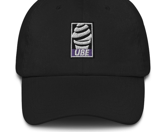 UBE Embroidered Dad Hat - Filipino Gift - Funny Filipino - Pinoy - Pinay - Phillippines - Filipino Clothing - Streetwear Parody