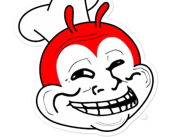 Trollibee Mascot Sticker Bubble-Free - Filipino - Funny Filipino - Pinoy - Pinay - Phillippines - Filipino American - Jollibee Parody