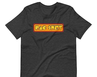 PacShet Premium T-Shirt Unisex/Men's - Funny Filipino Clothing - Pinoy - Pinay - Phillippines - Filipino American - Arcade Game Parody