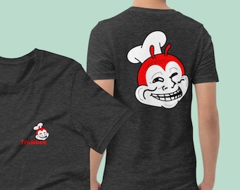Filipino Shirt Trollibee BACKSIDE Premium Unisex/Men's - Funny Filipino Clothing - Pinoy - Pinay - Phillippines - Jollibee Parody