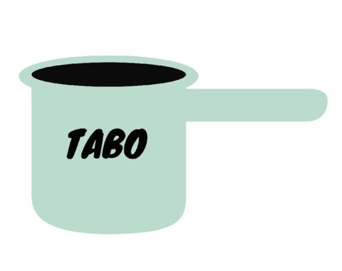 Tabo Sticker Bubble-Free - Filipino, Funny Filipino, Pinoy, Pinay, Phillippines, Filipino American, Filipino Dessert