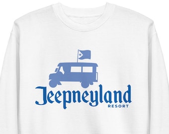 JEEPNEYLAND Resort Filipino Sweatshirt  Unisex - Funny Filipino Clothing - Filipino American Streetwear Clothes Parody Shirt - Filipino Gift