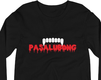 Pasalubong Halloween Edition [October Only!] Premium Long Sleeve Unisex/Men's - Funny Filipino Clothing - Pinoy - Pinay - Phillippines