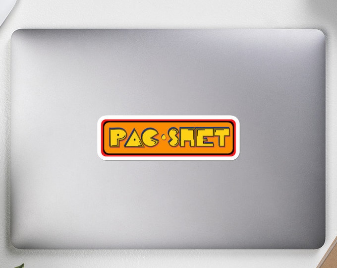 PacShet Sticker Bubble-Free - Funny - Pinoy - Pinay - Phillippines - Filipino American - Arcade Game Parody - Filipino Christmas Gift