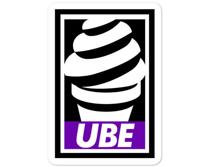Ube Dessert Sticker Bubble-Free - Filipino, Funny Filipino, Pinoy, Pinay, Phillippines, Filipino American, Filipino Dessert, Obey Parody