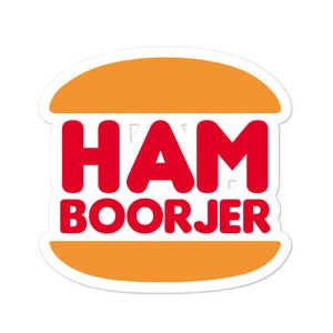 Schinken Boorjer Aufkleber Bubble-Free - Filipino - lustige Filipino - Pinoy - Pinay - Phillippines - Filipino American - Burger gemeinsame Parodie