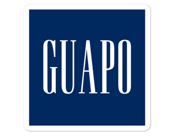 Guapo Blue Box Sticker Bubble-Free - Filipino - Funny Filipino - Pinoy - Pinay - Phillippines - Filipino American - Clothing Store Parody