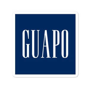Guapo Blue Box Sticker-Free - Filipino - Funny Filipino - Pinoy - Pinay - Phillippines - Filipino American - Clothing Store Parody