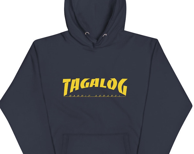 Tagalog Skateboarder Hoodie Unisex / Men's - Funny Filipino Clothing - Pinoy Pinay - Phillippines - Skateboard Parody