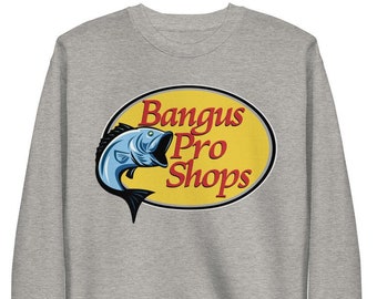 Filipino Sweatshirt Bangus Pro Shops Unisex - Funny Filipino Clothing - Filipino American Streetwear Clothes- Parody Shirt - Filipino Gift