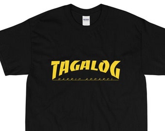 Filipino Shirt Tagalog Skateboarder Short Sleeve Box Unisex / Men's - Funny Filipino Clothing - Pinoy Pinay - Skateboard Parody