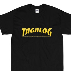 Camicia filippina Tagalog Skateboarder Scatola a maniche corte Unisex / Uomo - Abbigliamento filippino divertente - Pinoy Pinay - Parodia skateboard
