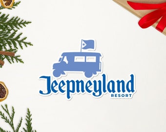 Jeepneyland Sticker Bubble-Free - Funny - Pinoy - Pinay - Phillippines - Filipino American - Amusement Park Parody - Christmas Gift