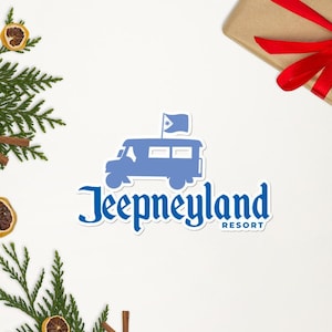 Jeepneyland Aufkleber Bubble-Free - lustig - Pinoy - Pinay - Phillippines - Filipino American - Vergnügungspark Parodie - Weihnachtsgeschenk