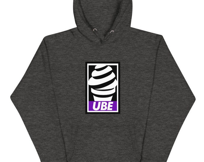 UBE Ice Cream Edition Premium Hoodie Unisex/Men's - Filipino Gift - Funny Filipino - Pinoy - Pinay - Filipino Clothing - OBEY Parody