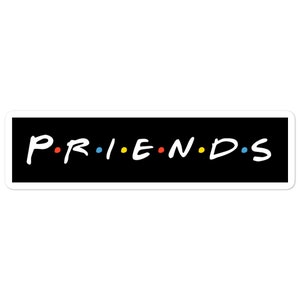 PRIENDS BLACK Sticker Bubble Free - Divertente Filippino, Pinoy, Pinay, Phillippines, Filippino Americano, Dolcesci filippino, Amici Parodia