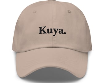 Kuya Filipino Dad Hat BLACK/WHITE EMBROIDERED - Funny Filipino Gift - Pinoy - Pinay - Philippines - Filipino American - Gift for your Kuya!