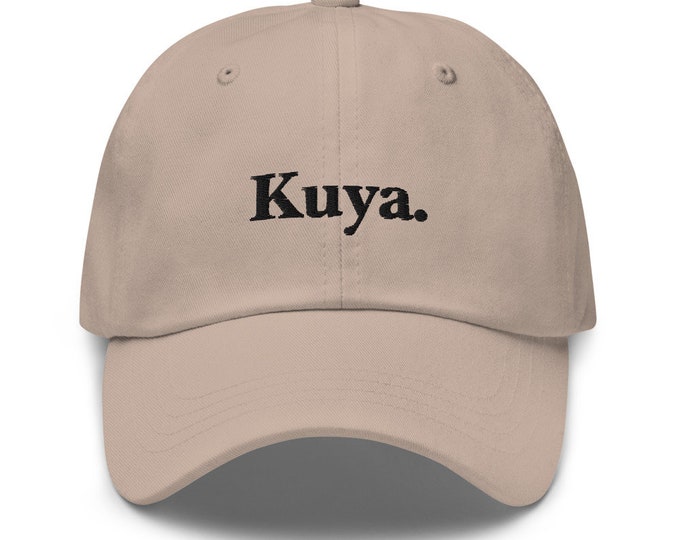 Kuya Filipino Dad Hat BLACK/WHITE EMBROIDERED - Funny Filipino Gift - Pinoy - Pinay - Philippines - Filipino American - Gift for your Kuya!