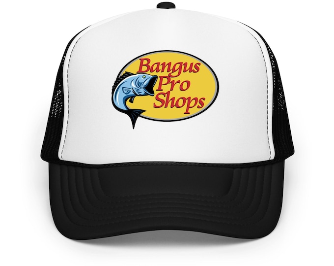 Bangus Pro Shops Trucker Hat – Funny Filipino Dad hat – Bass Pro Pinoy Streetwear – Minimalist Pinoy Gift – Unisex Balikbayan Hat