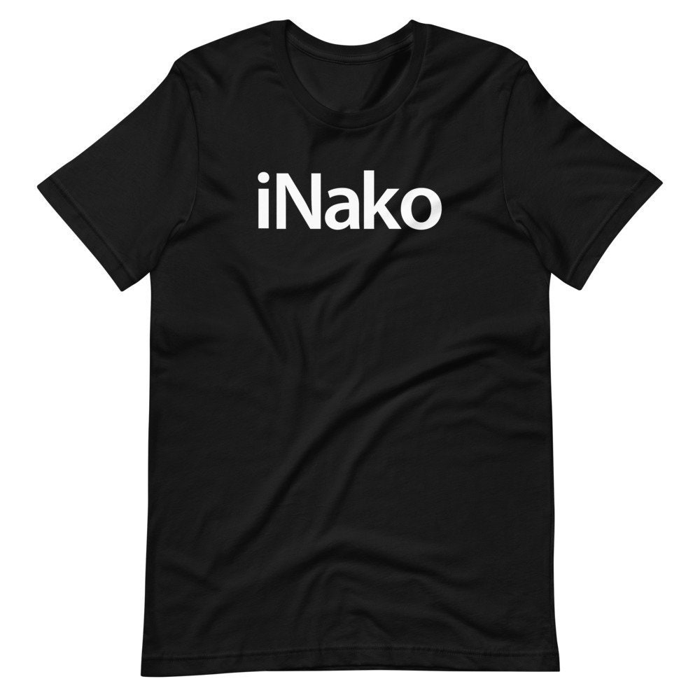 iNako TEXT ONLY Premium Filipino Funny T-Shirt with Slipper Unisex/Men's - Filipino Clothing - Pinoy - Phillippines - Ay Nako - Apple Parody