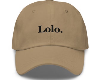 Lolo Filipino Dad Hat BLACK/WHITE EMBROIDERED - Funny Filipino Gift - Pinoy - Pinay - Philippines - Filipino American - Gift for your Lolo!
