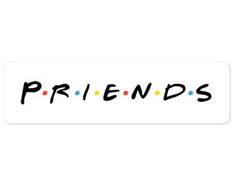 PRIENDS WHITE Sticker Bubble Free - Funny Filipino, Pinoy, Pinay, Phillippines, Filipino American, Filipino Dessert, Friends Parody