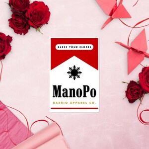 Mano Po Filipino Sticker Bubble-Free - Funny - Pinoy - Pinay - Phillippines - Filipino Clothing Accessory Gift - Saint-Valentin