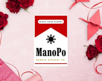 Mano Po Filipino Sticker Bubble-Free - Funny - Pinoy - Pinay - Phillippines - Filipino Clothing Accessory Gift - Valentine's Day