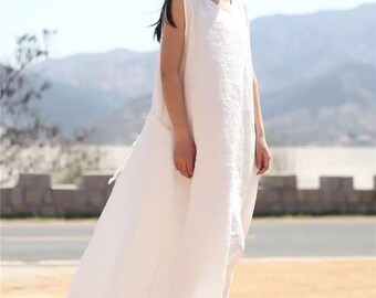 White gauze dress summer Clearance