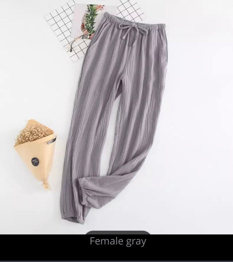 Gauze Long Pants With Pockets Etsy