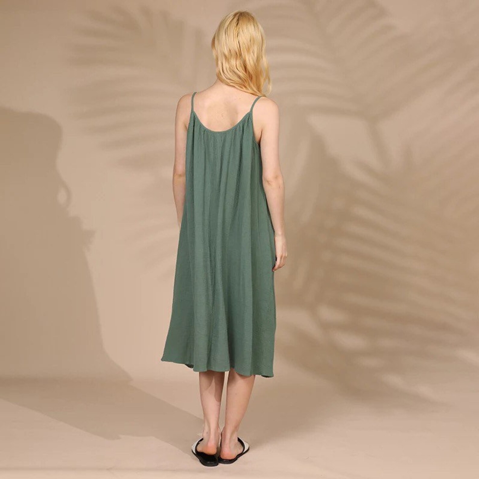 Gauze Spaghetti Long Dresses Casual Loose Fit / Beach Dress Etsy