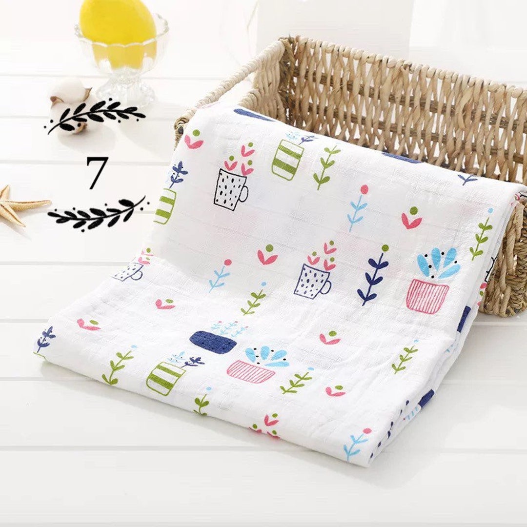 120x110cm Muslin Swaddle Blanket Baby Blankets Newborn Cotton Etsy