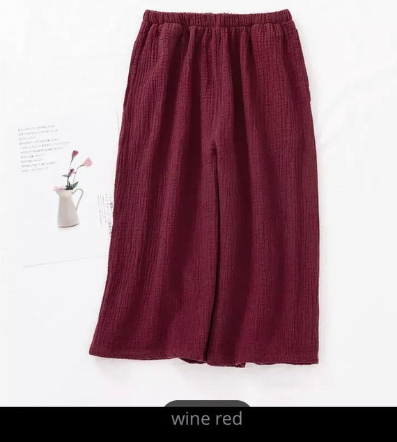 Gauze Cotton Crepe Sleep Bottoms 