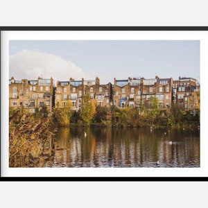 London Posterdruck | Hampstad Dorf | Herbst | London Wand Kunst | Hampshire Wandkunst | Poster | London Plakat