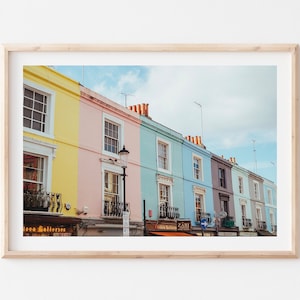 Portobello Road Print | Notting Hill Wall Art | Photography Print | London Wall Art | Colourful Houses | Notting Hill Poster