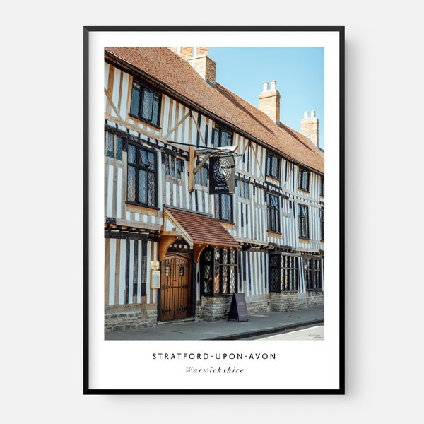 Stratford upon-Avon Photography Print | Hotel Indigo | River Avon | Royal Shakespeare's Theatre | Shakespeare's Place | Travel Prints