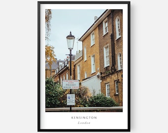 London Kensington Print | London Wall Art | Kensington Wall Art | London Photography | Borough of Kensington