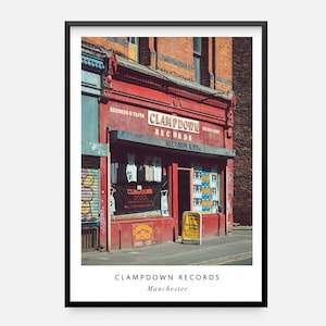 Impression d'affiche de Manchester | Dossiers de répression | Art mural Manchester | Impression de ville | Voyage | Cadeau Manchester
