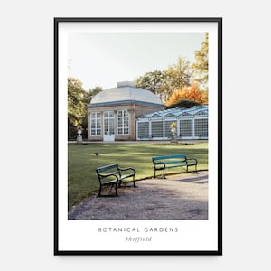 Sheffield Botanische Gärten Poster | Sheffield Poster | Sheffield Wandkunst | Sheffield Fotografie